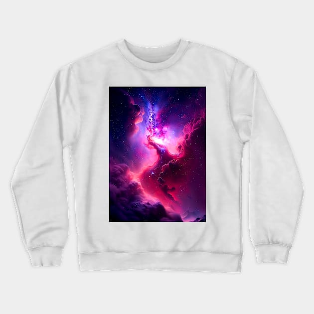 Unraveling Cosmos' Magic Crewneck Sweatshirt by James Garcia